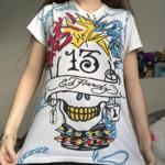 ED HARDY TEE FREE SHIPPING 🦋 punk skull with # 13 - Depop