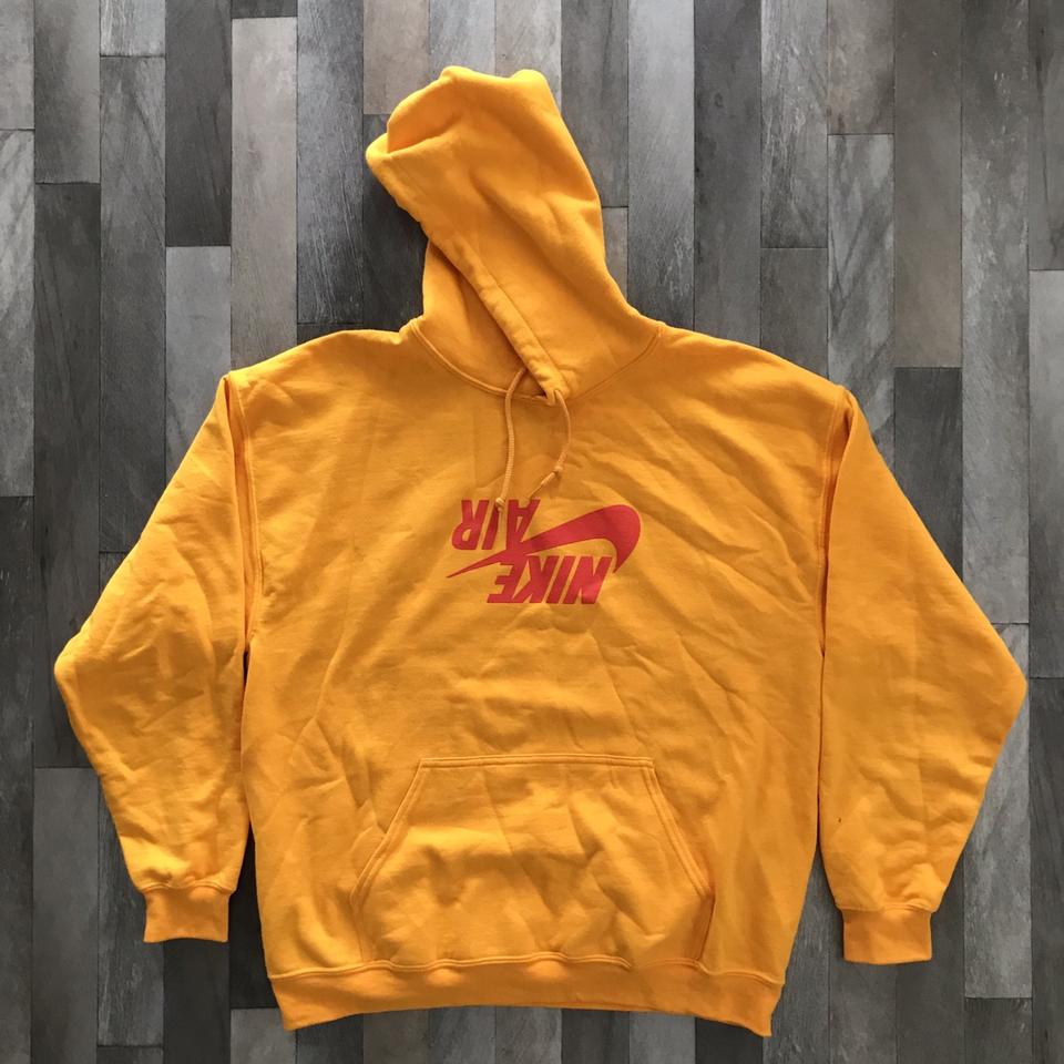 upside down nike logo hoodie