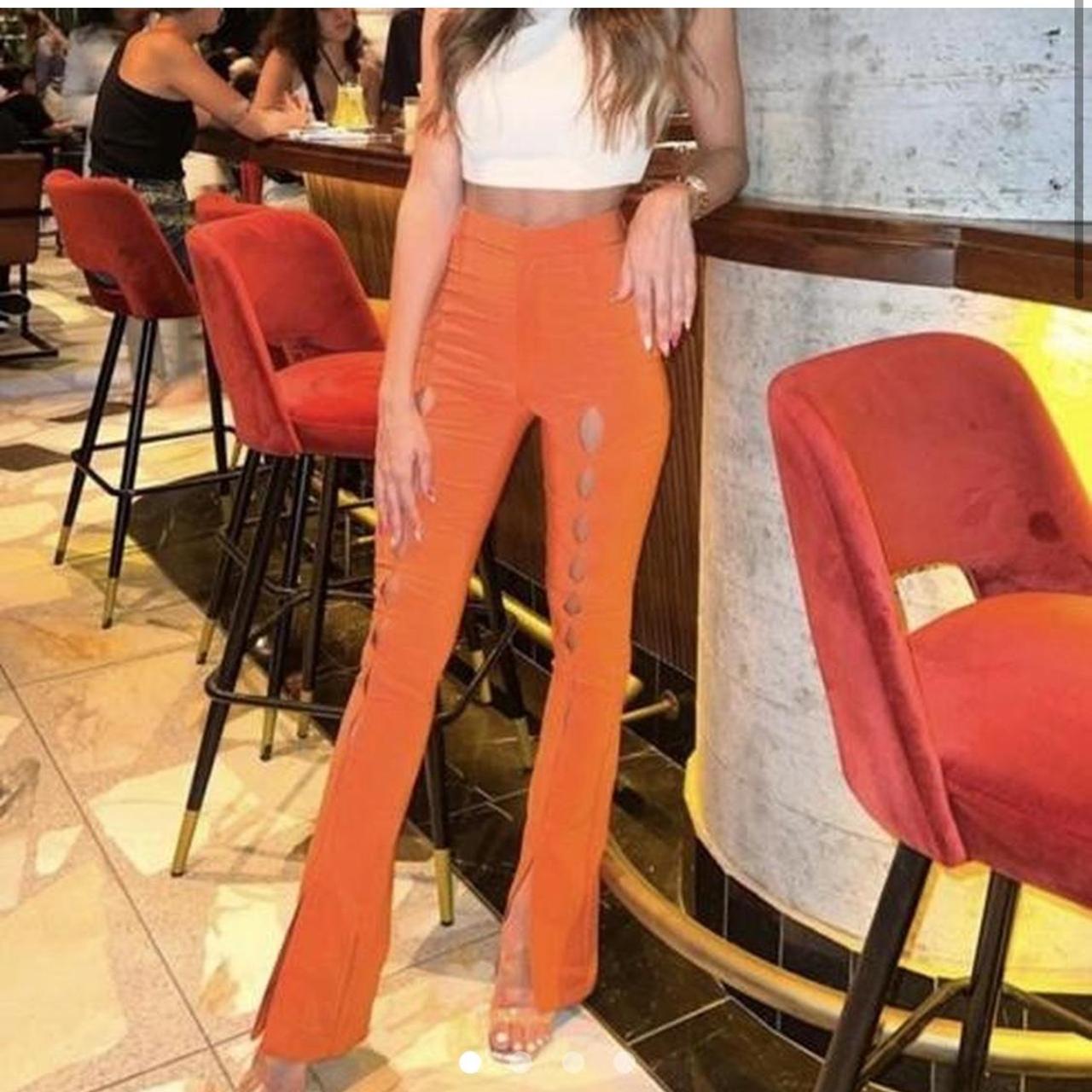 Zara Flared Trouser Pants Orange, Women's Fashion, Bottoms, Other