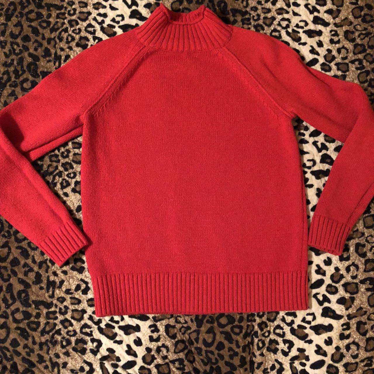 Banana republic red oversized sweater petite XXS... - Depop