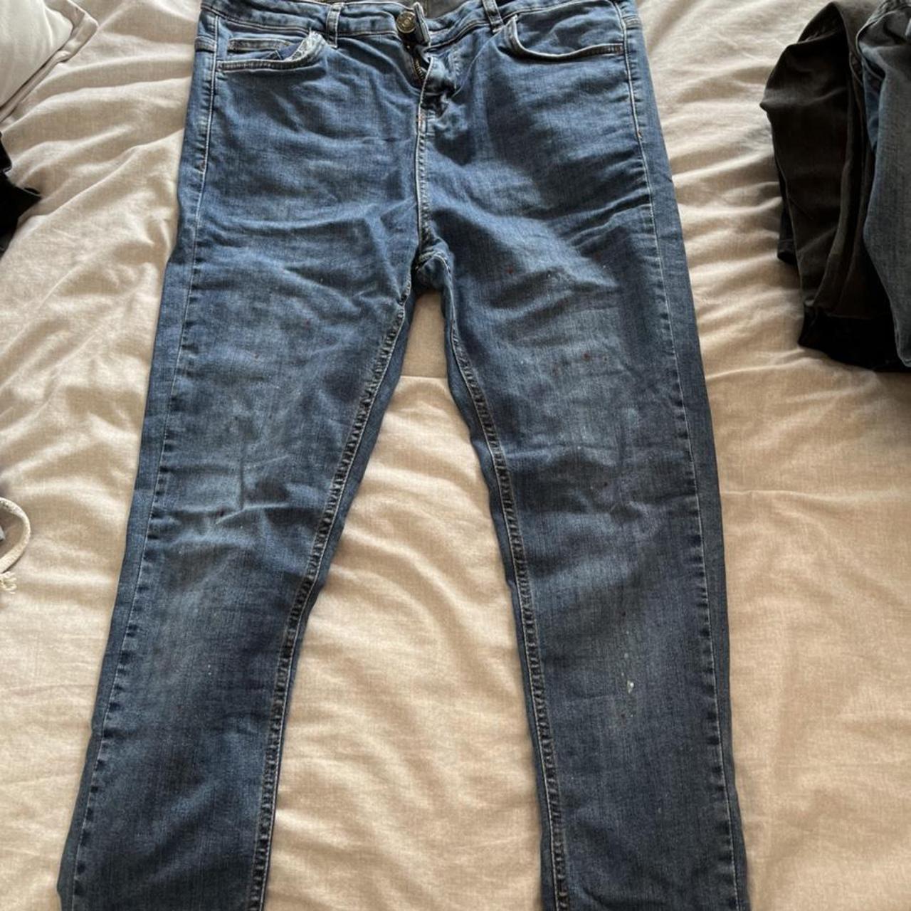 Hera skinny jeans with light paint splatter, denim.... - Depop
