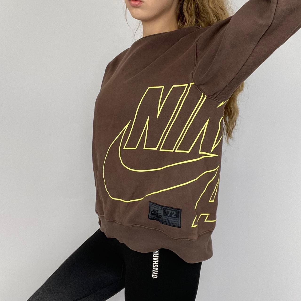 nike crewneck brown