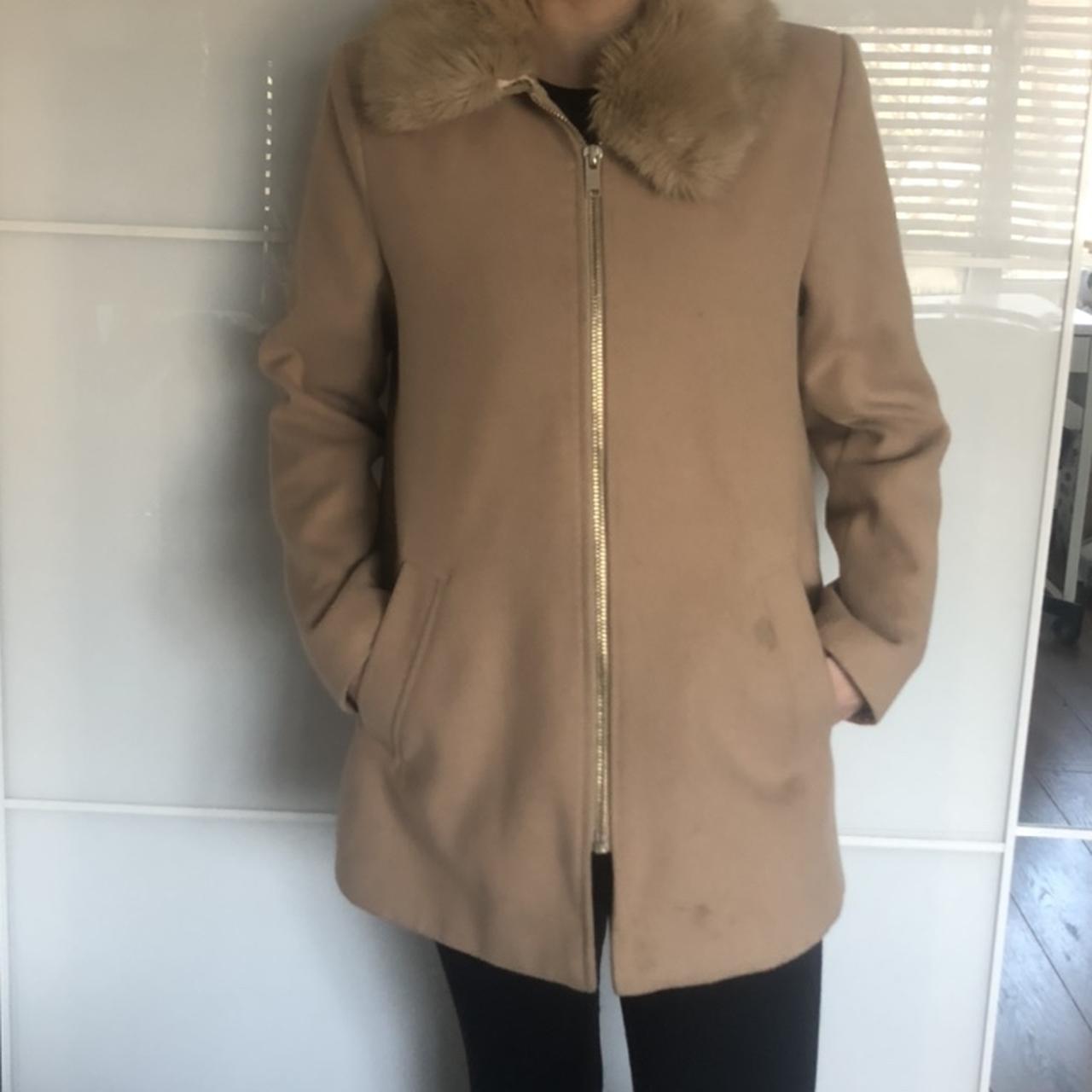 river island nude coat