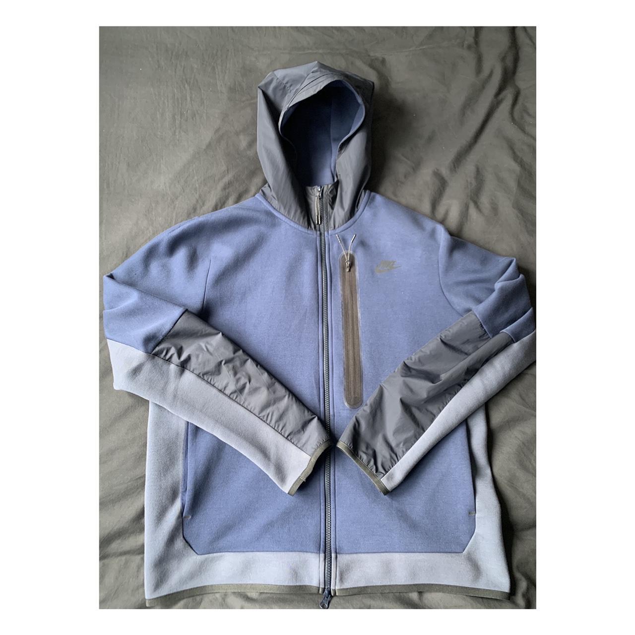 Nike tech fleece full zip woven tracksuit blue Nike... Depop