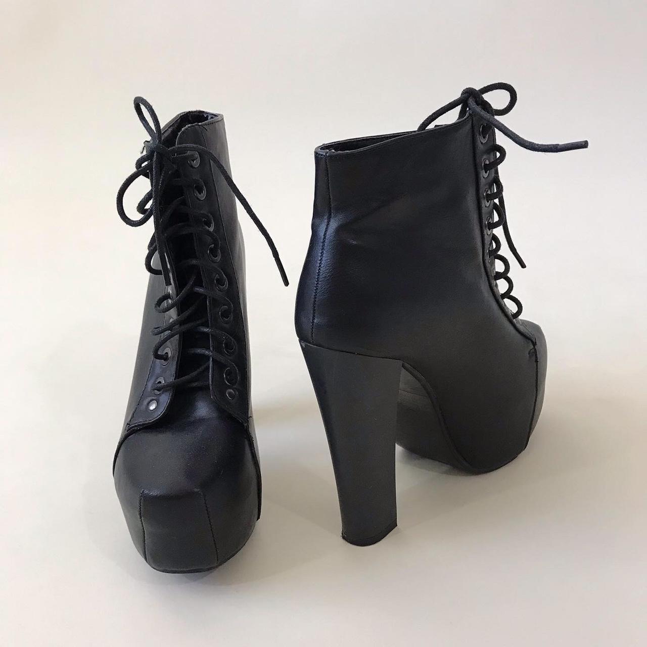 Black Y2k Platform Lace Up Boots 🖤 Stunning Sleek... - Depop