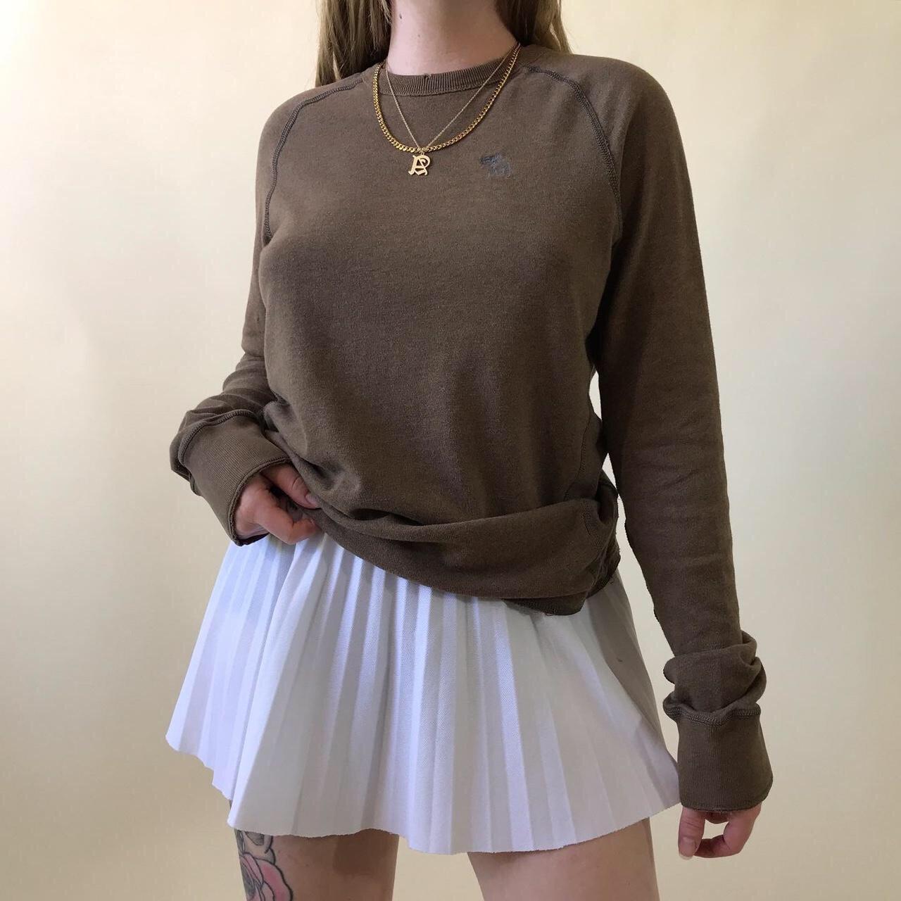 Abercrombie And Fitch Brown Long Sleeved Top Cozy Depop