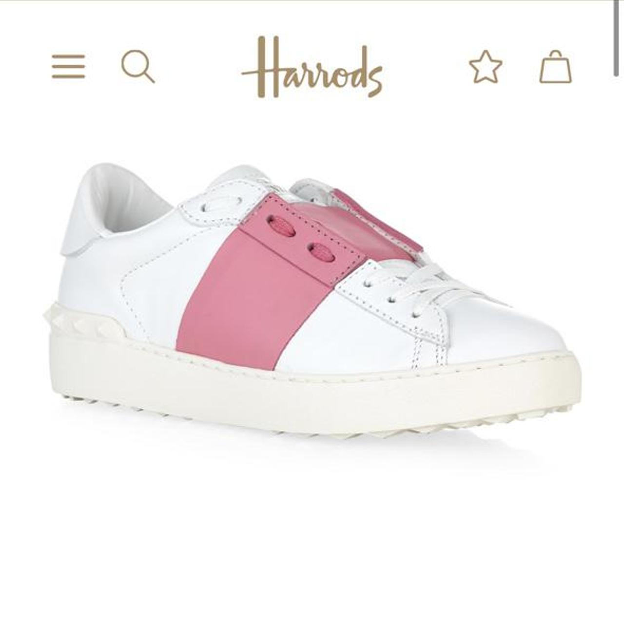 white and pink valentino trainers