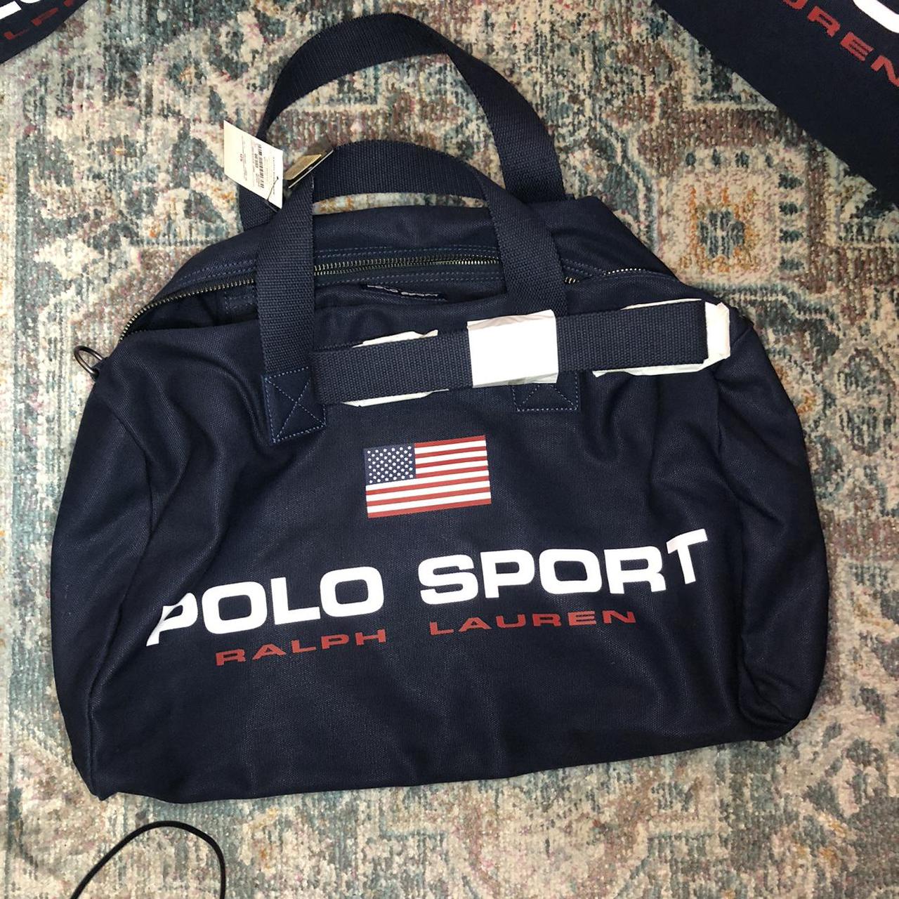 Ralph Lauren Men's Navy and White Bag | Depop