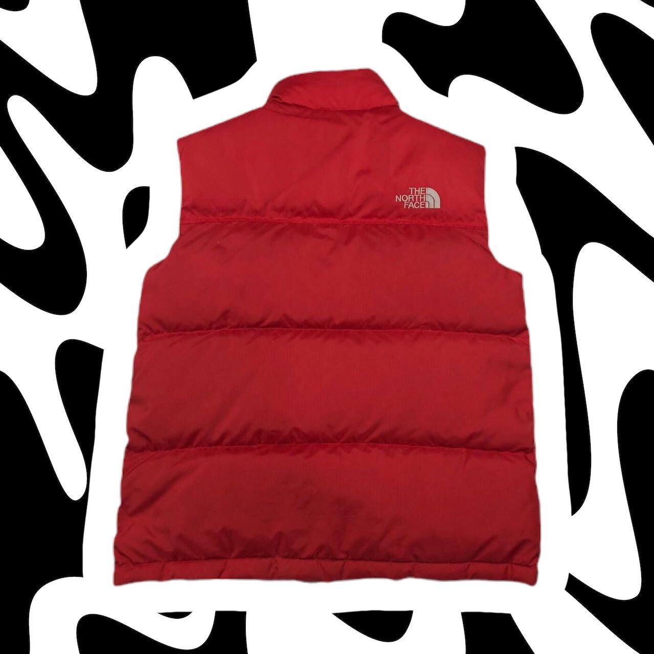 NORTH FACE BODY WARMER 600 down, red + white... Depop