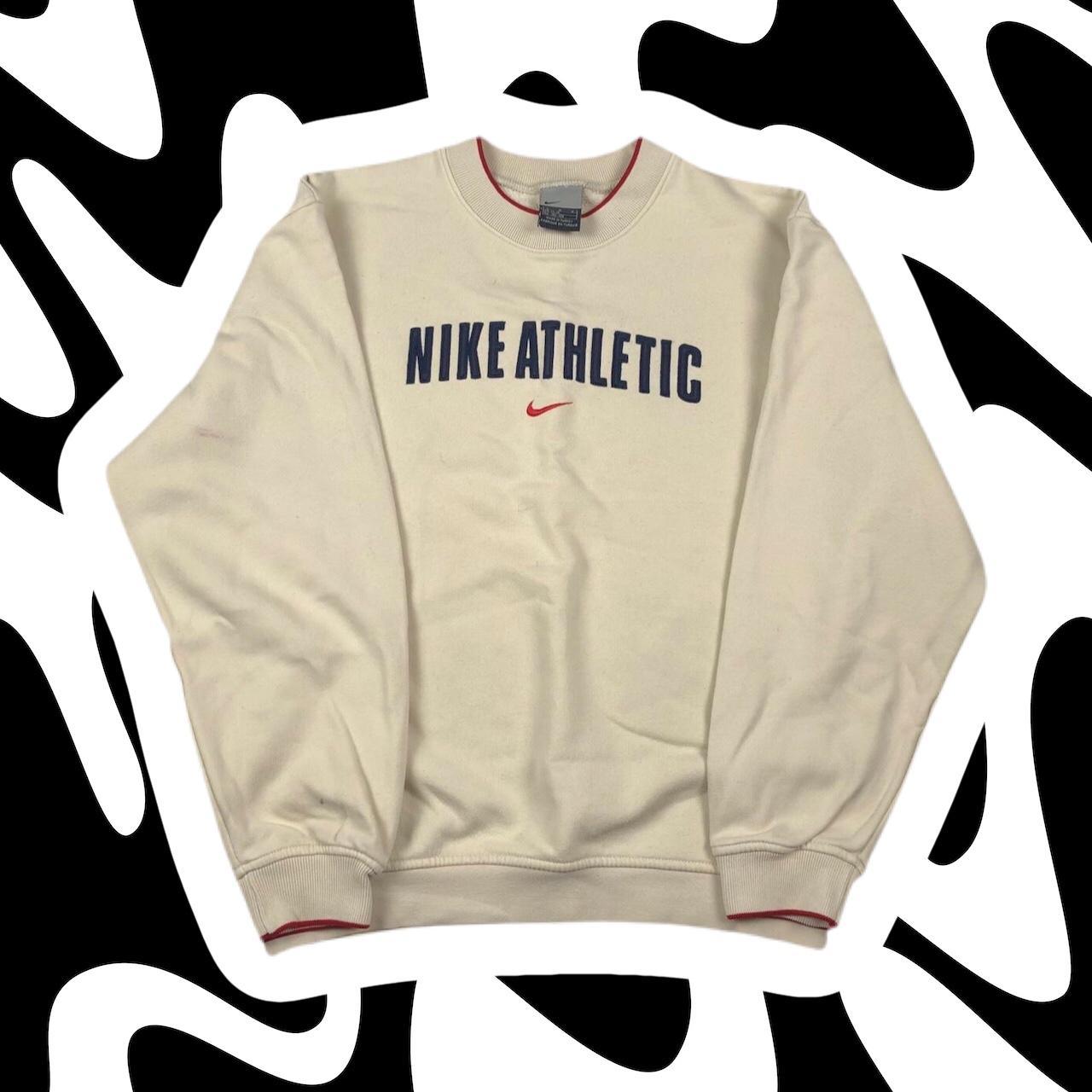 vintage nike spellout sweatshirt beige