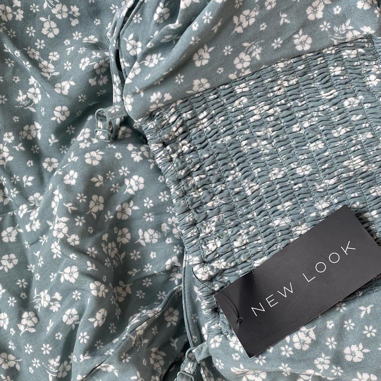 New Look Women's White and Green Dress (3)