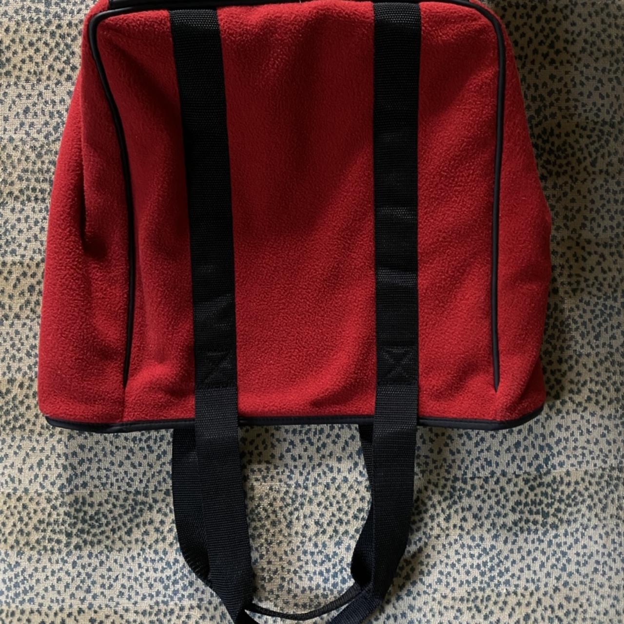 Supreme Polartec fleece tote bag Red and black Soft... - Depop