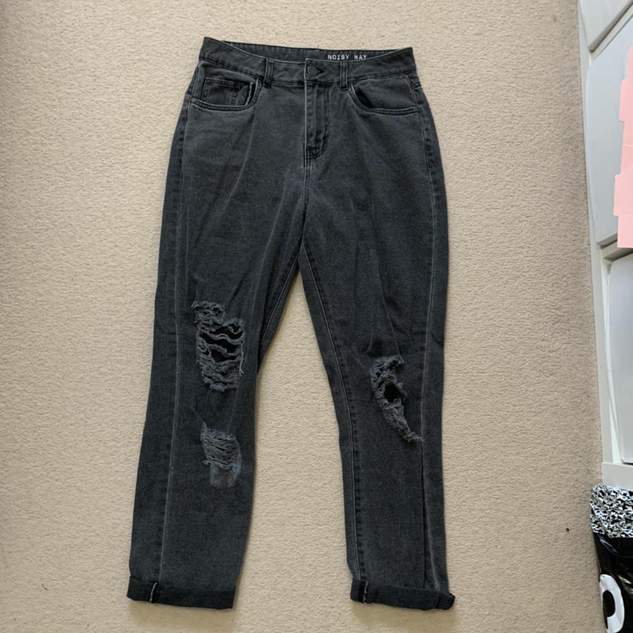 Noisy May distressed mom jean in blue