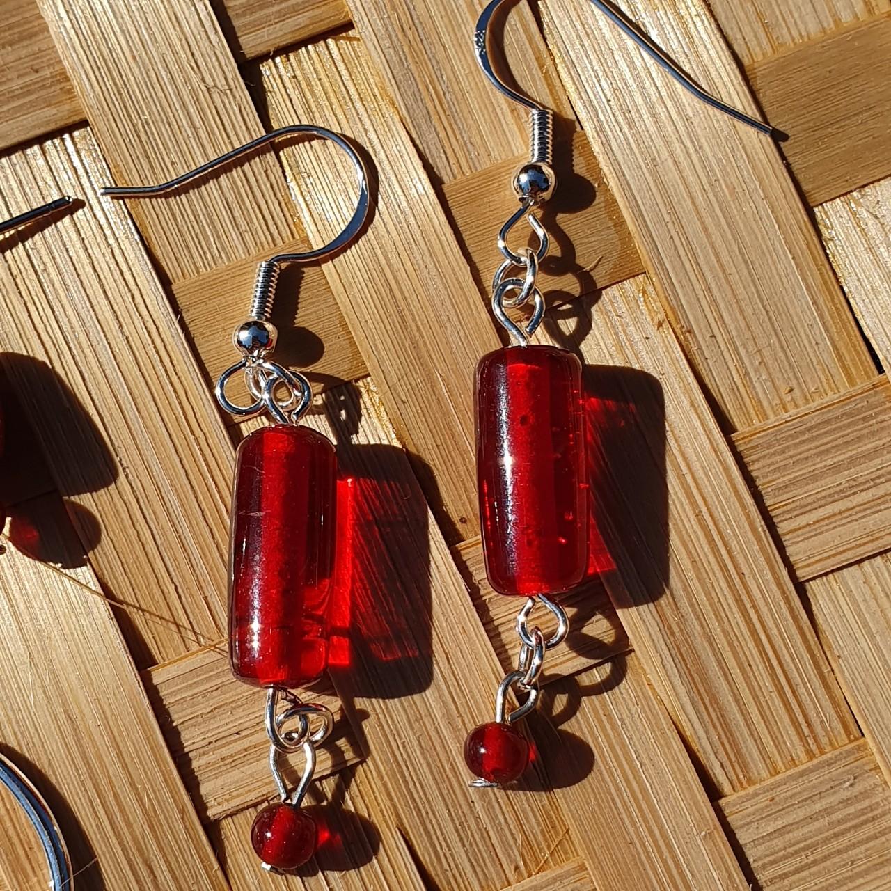 Women's Red and Silver Jewellery