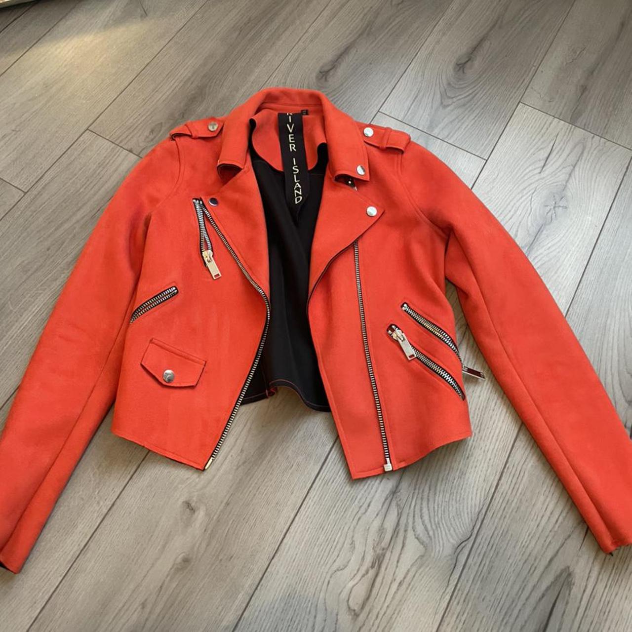 River Island Women's Orange Jacket | Depop