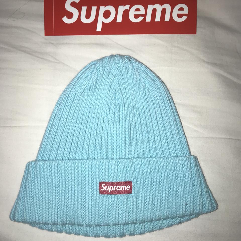 supreme beanie ice blue