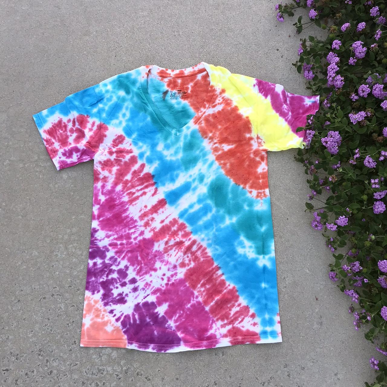 tie dye diagonal stripes
