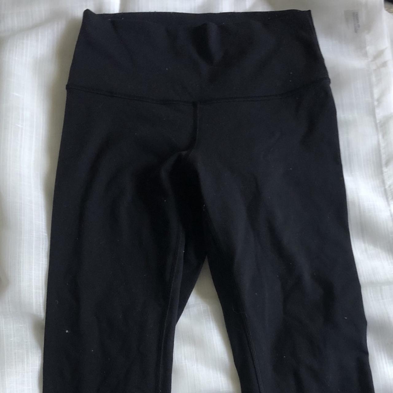 Black High wasted Lululemons Worn a bit, a little... - Depop