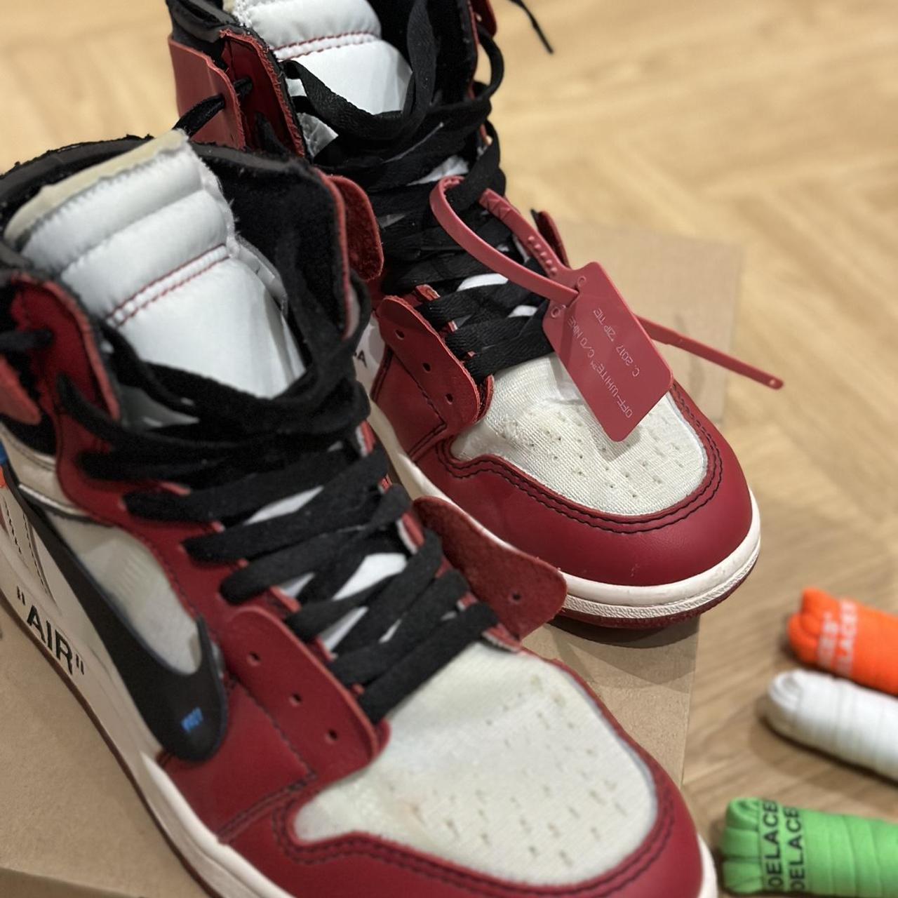 Selling my Jordan 1 off white chicagos UK 7 I have... Depop