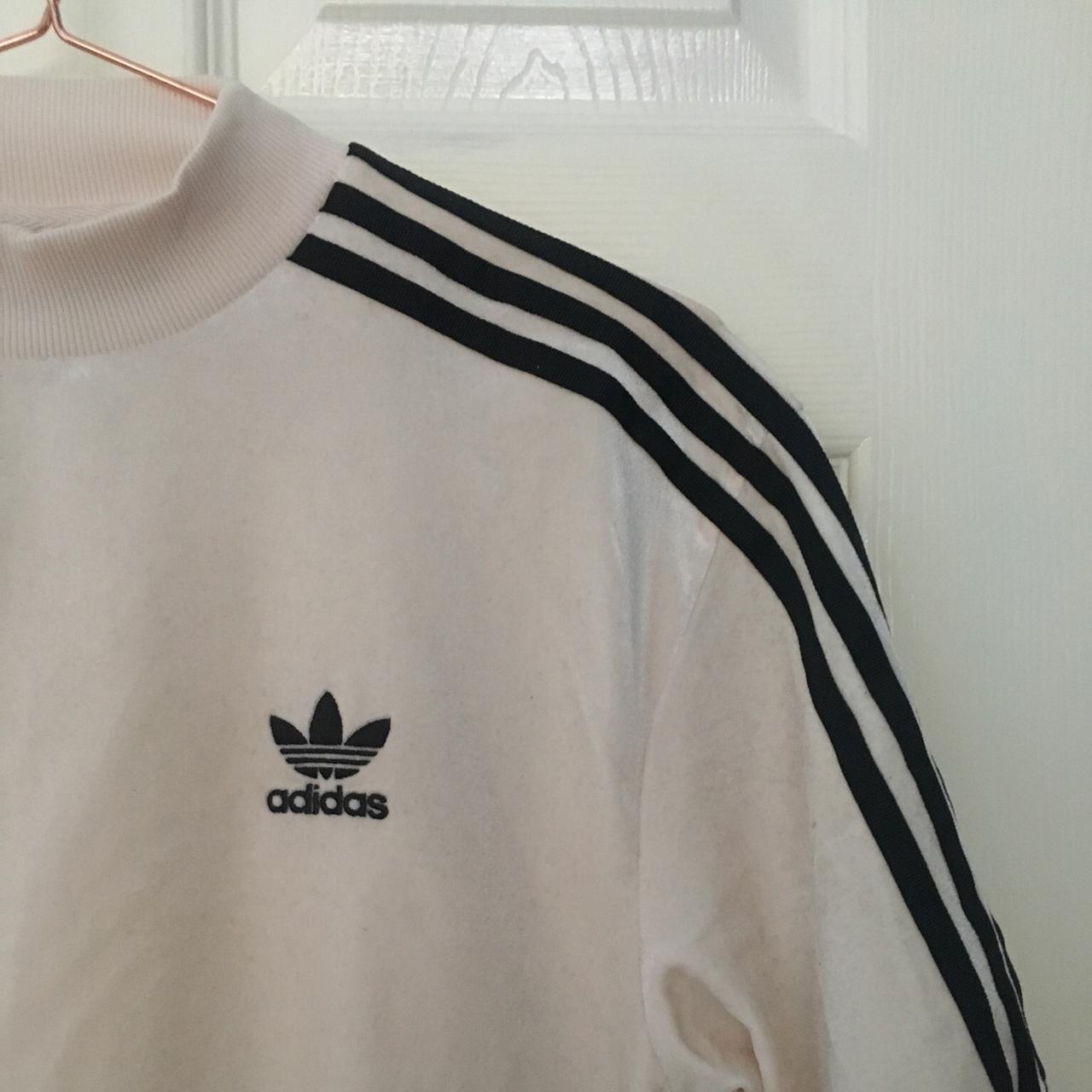 Adidas velour/velvet high neck tee #Velour #Velvet... - Depop