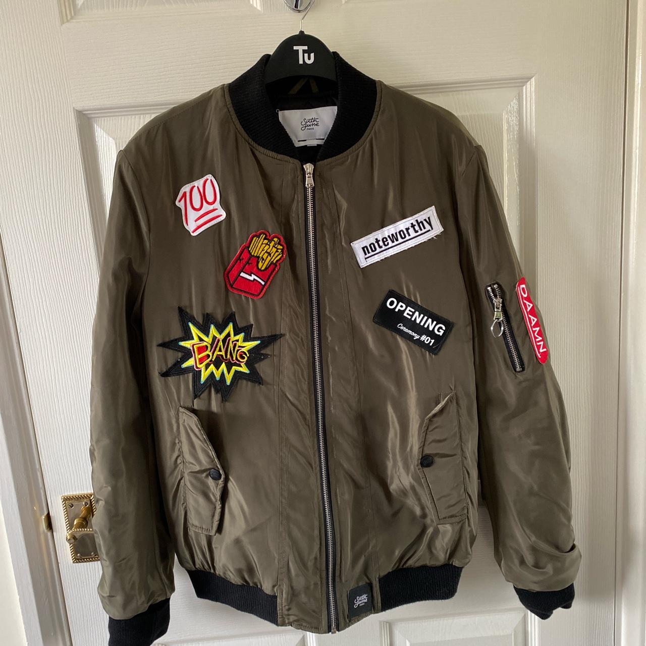 Tu green biker on sale jacket