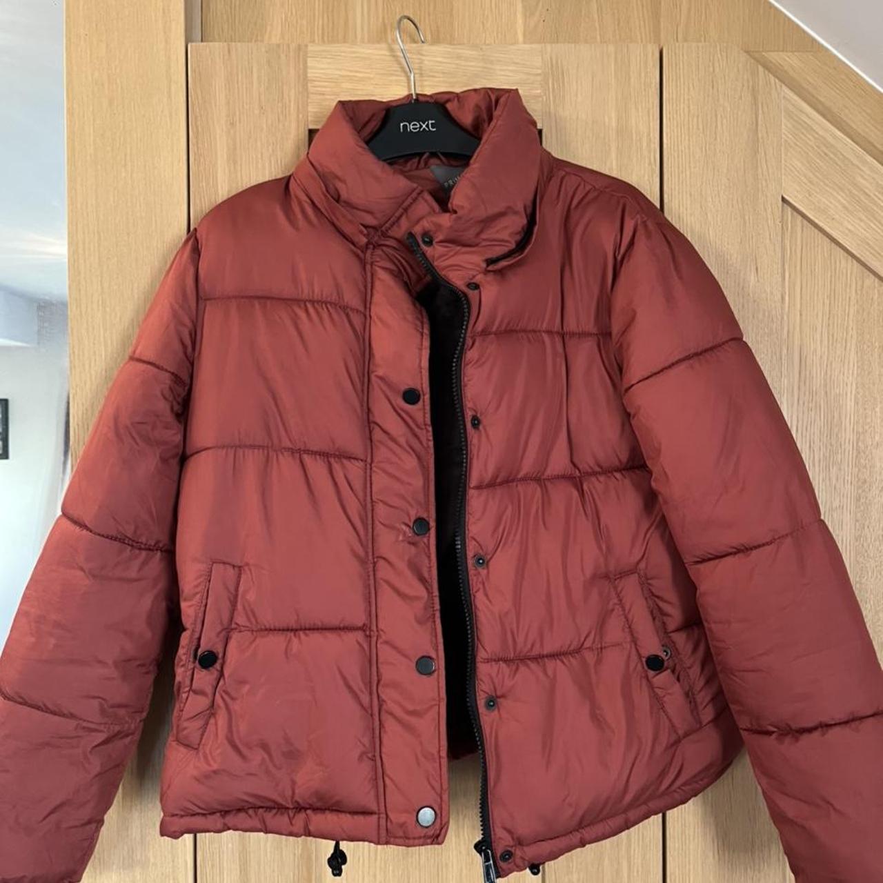 Primark red puffer coat, size 12, but would fit... Depop