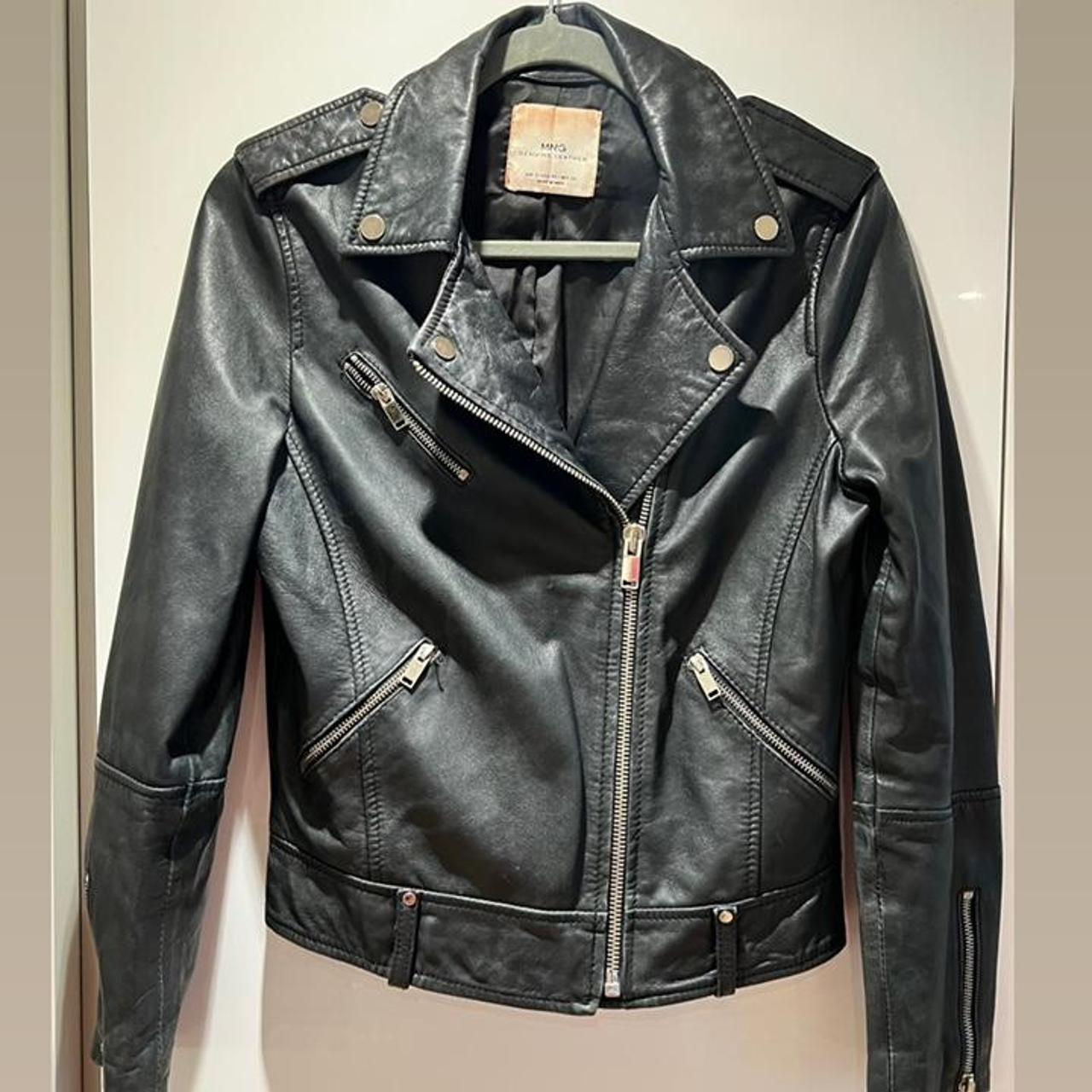 depop leather jacket