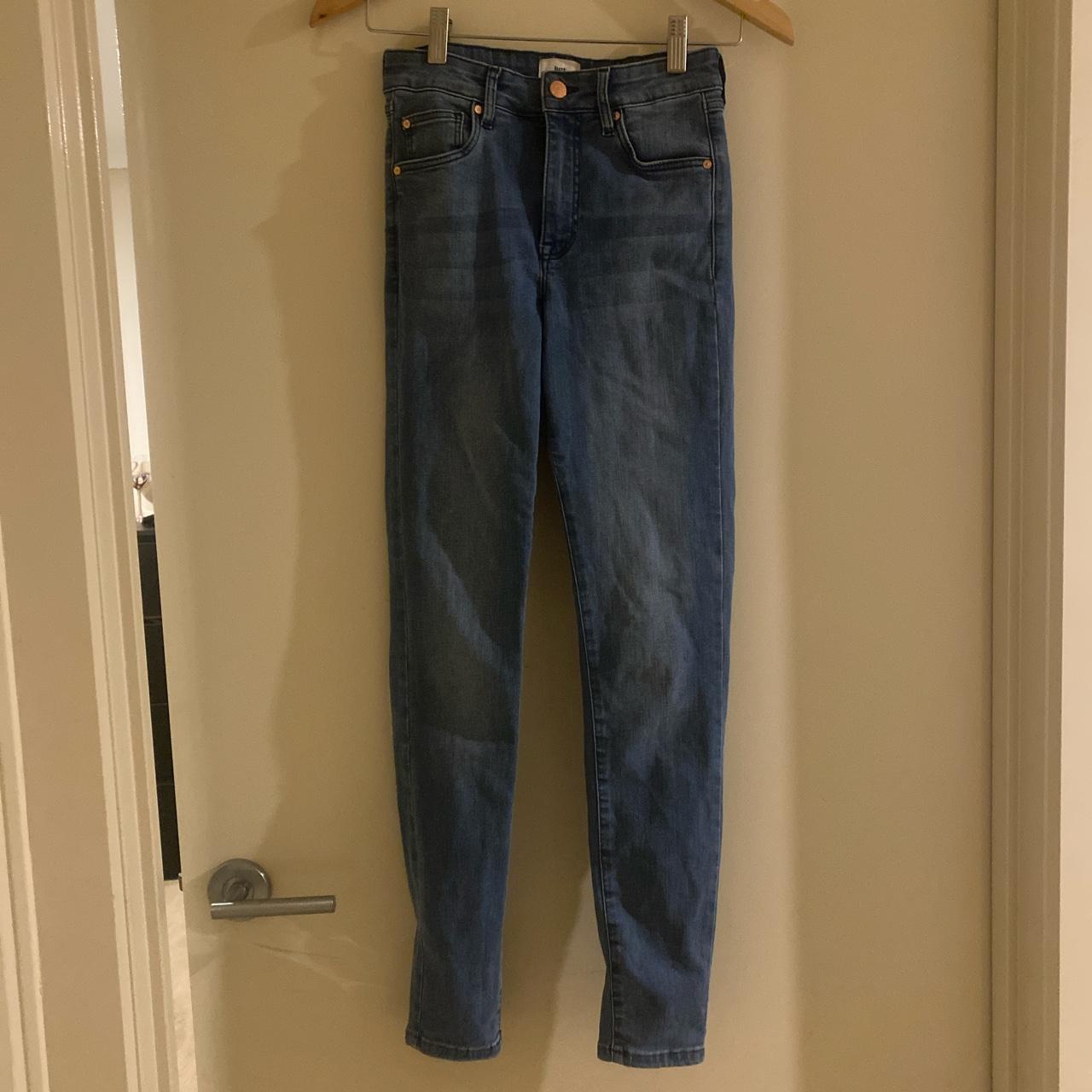 High waited Blue skinny jeans from just jeans - Depop