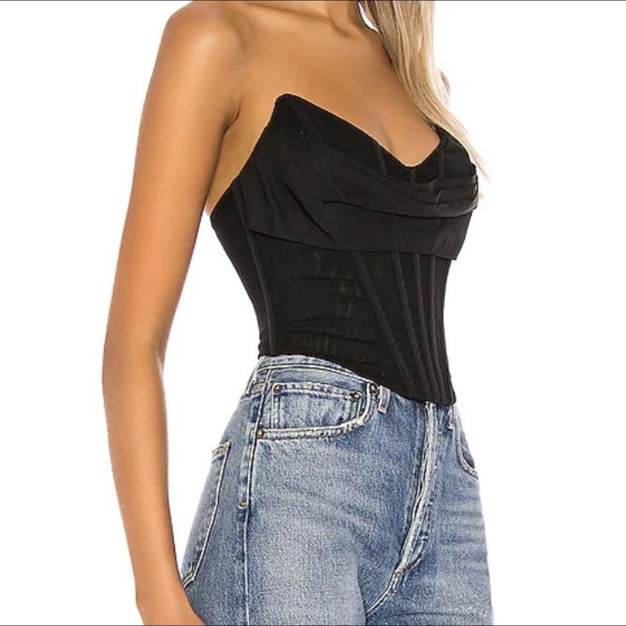 NBD Hailee Bustier Top in Black