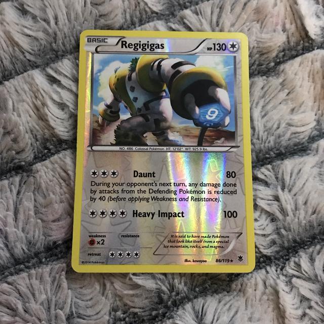 ✿ regigigas v 113/159 crown zenith holographic - Depop