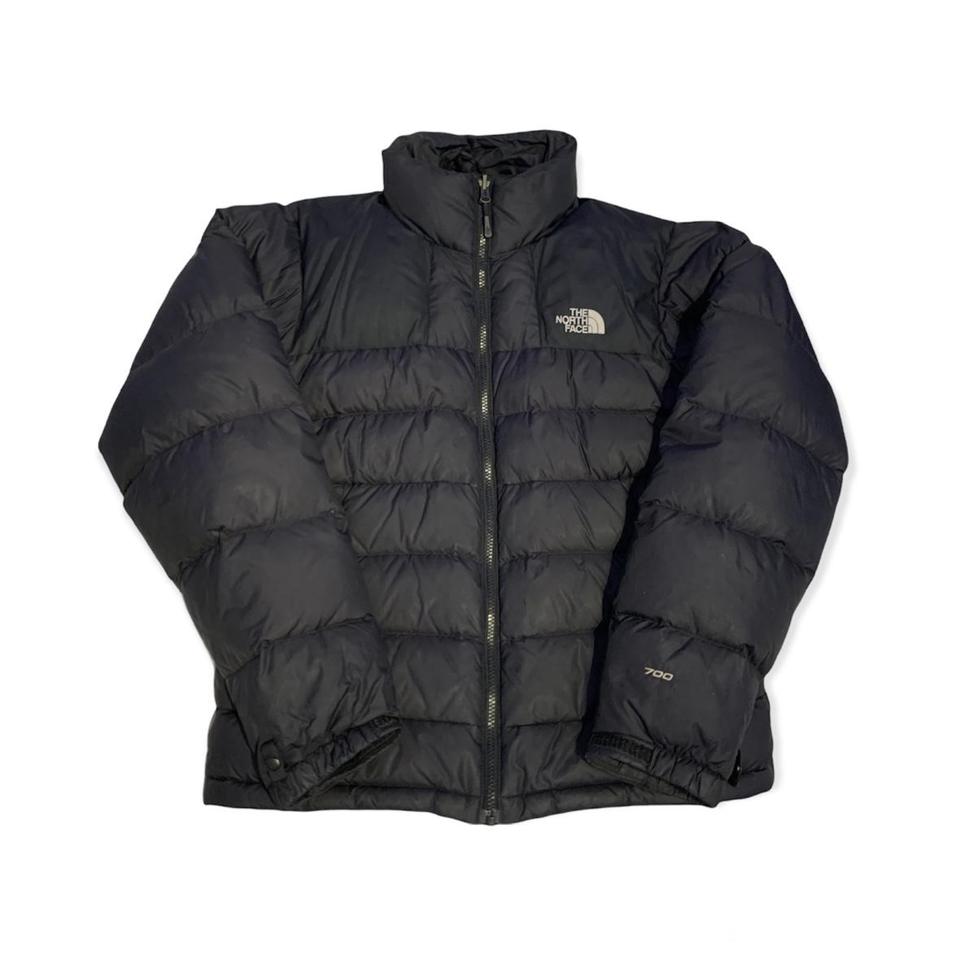 black north face puffer jacket with hood