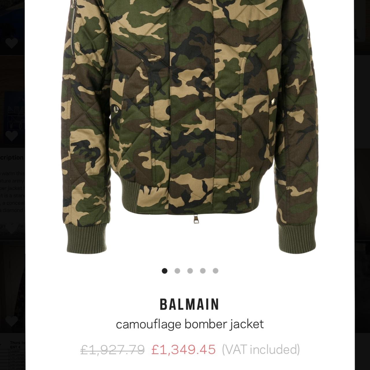 Balmain hot sale camouflage jacket