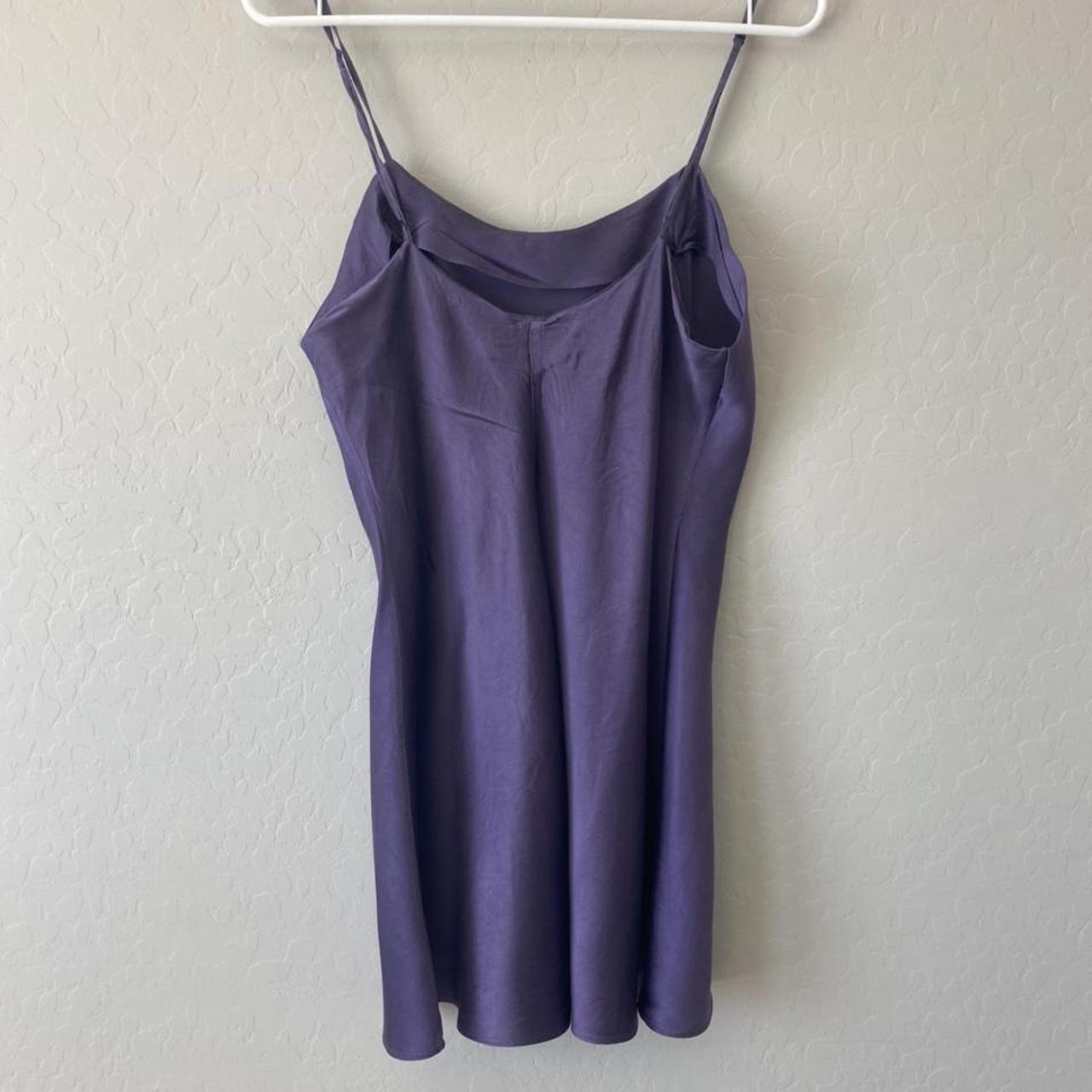 Purple vintage Victoria Secret slip dress 🧞‍♀️ slits on... - Depop
