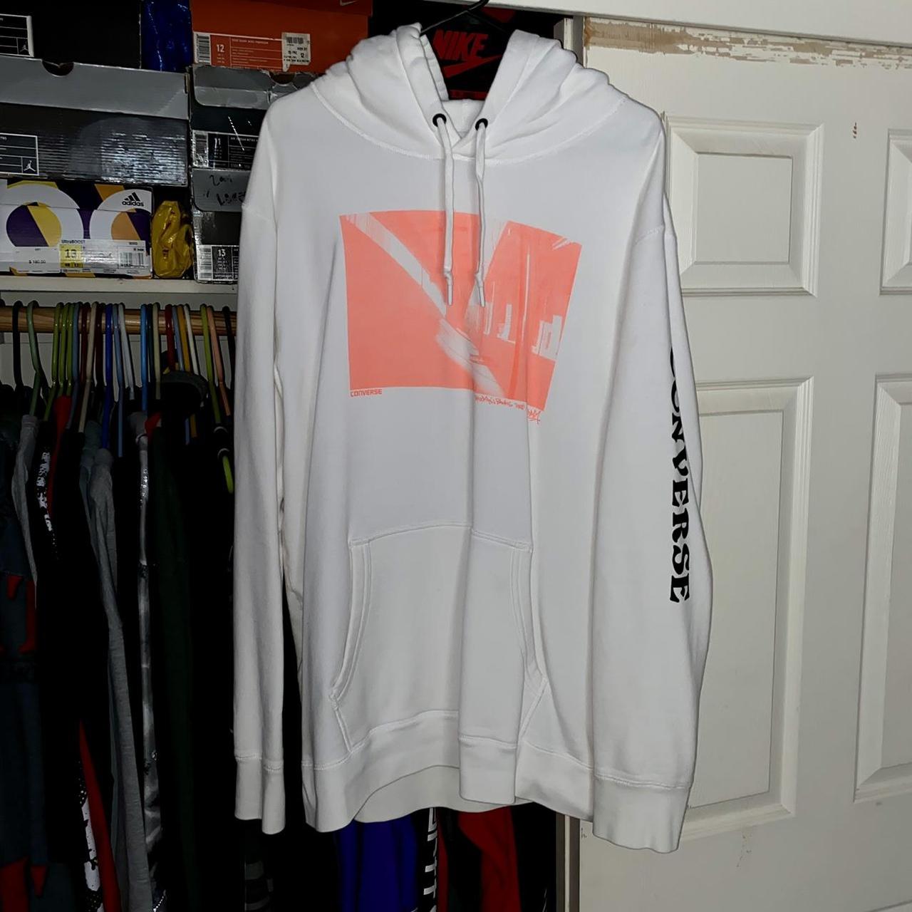 Orange hot sale converse hoodie