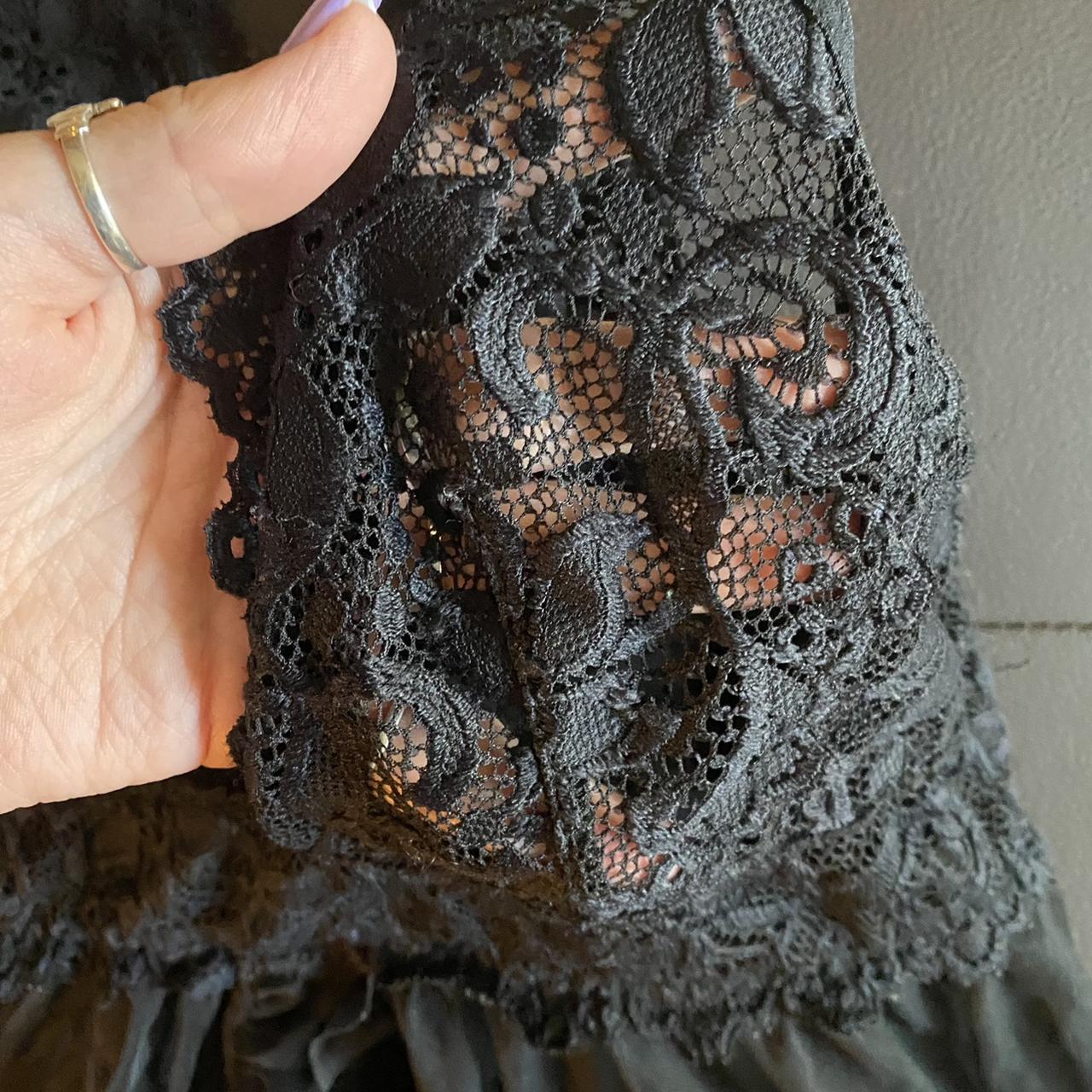 Open front sheer lace top. Best fits small - Depop