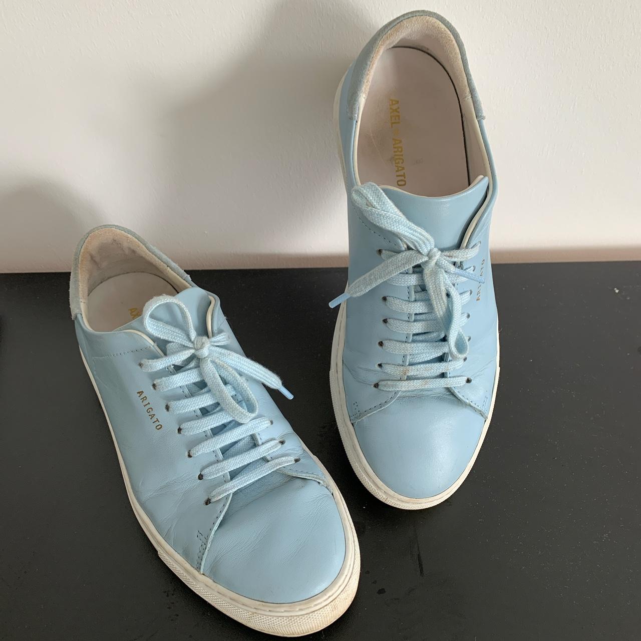 light blue real leather Axel Arigato clean 90 Depop