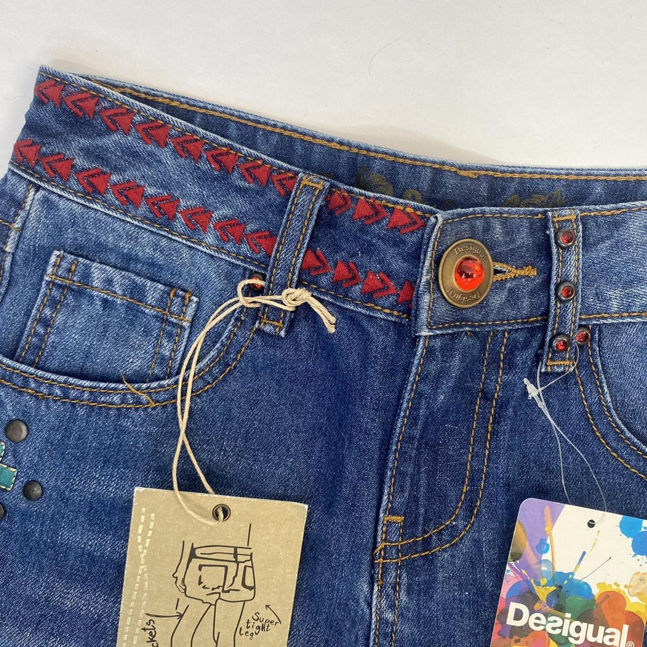 Desigual Women's Red and Blue Shorts (3)