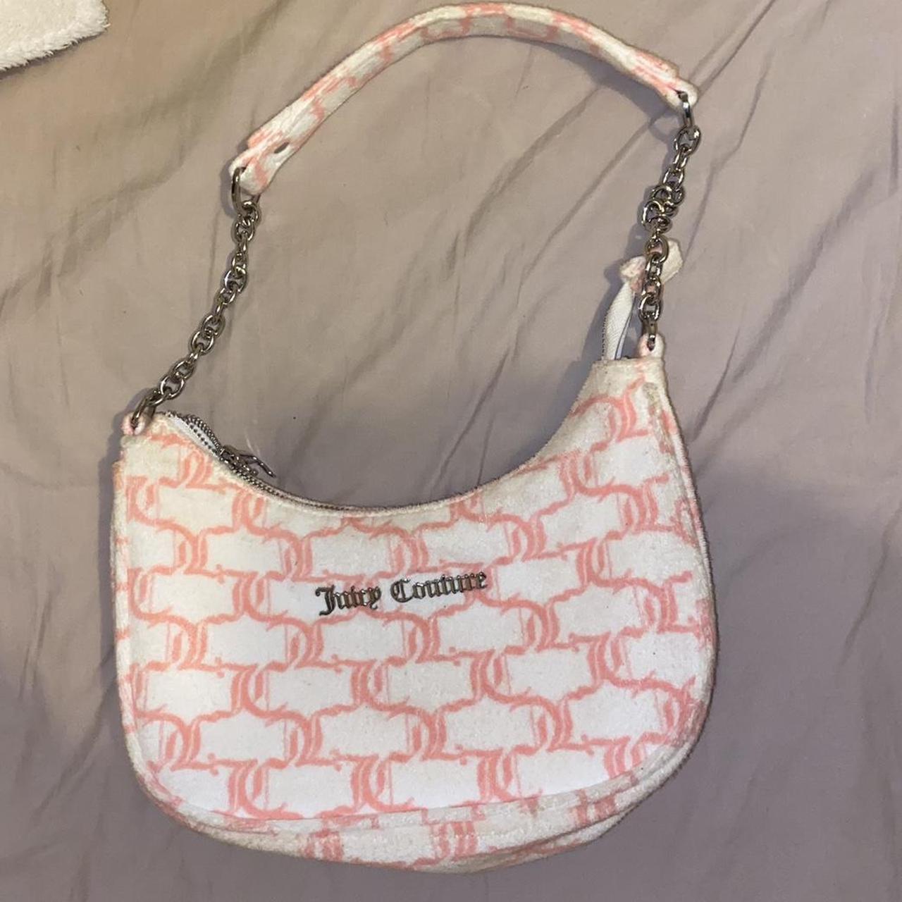 Pink and White Juicy Couture shoulder bag. Bought... Depop