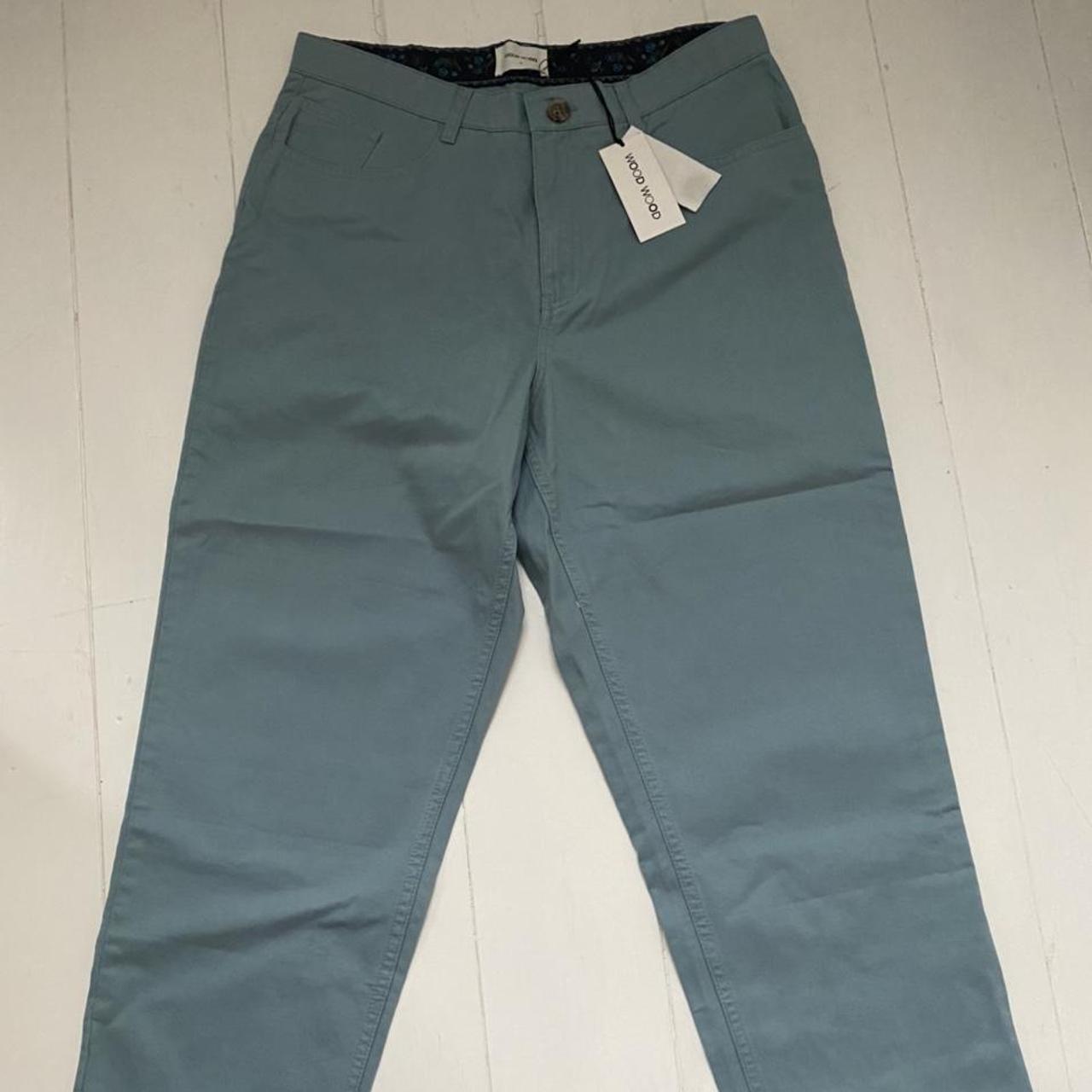 Wood wood dusty blue carpenter trousers, brand new... - Depop