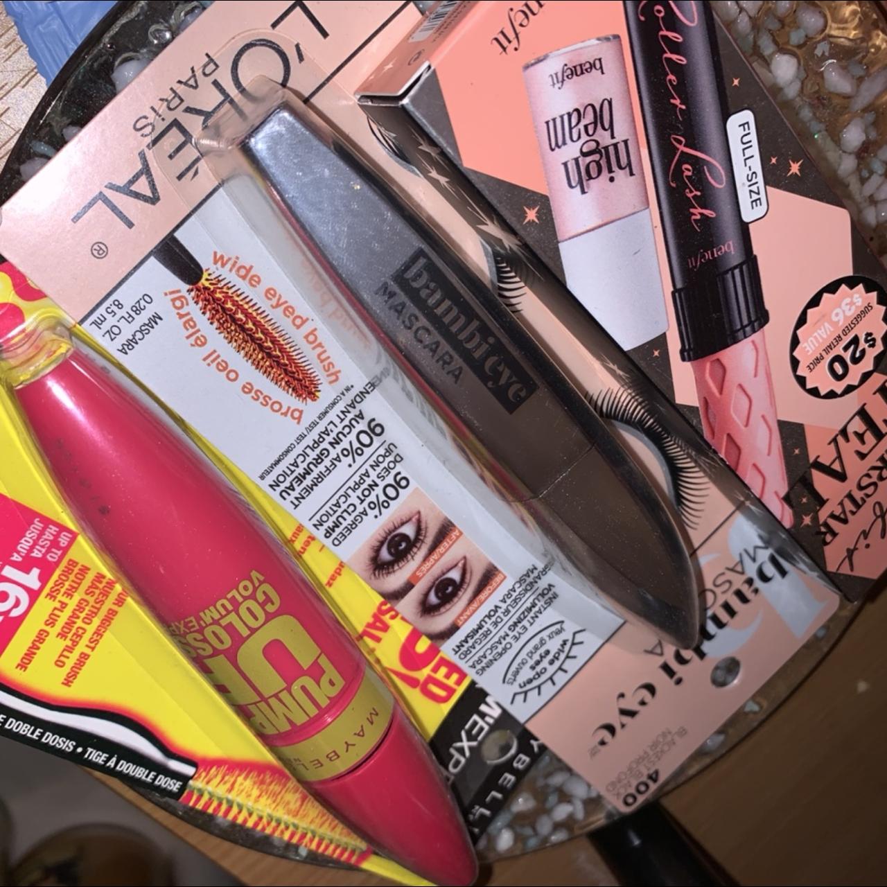 makeup bundle! benefit roller lash and high beam... Depop