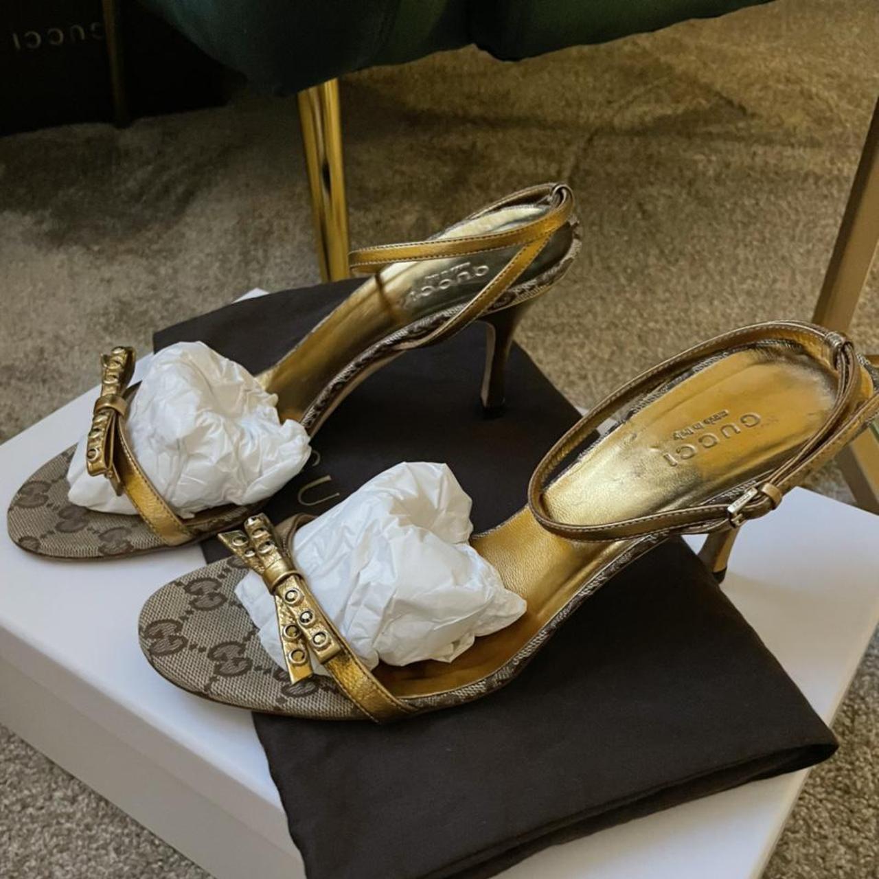 Authentic vintage Gucci sandals Bronze. Size EUR... - Depop