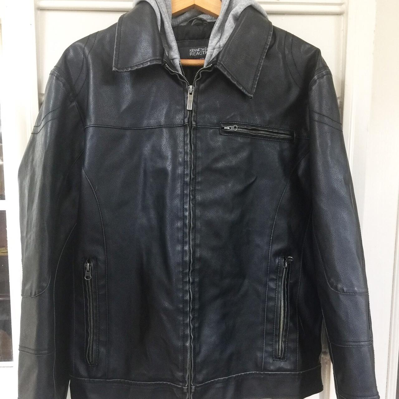 Kenneth Cole Reaction leather jacket with