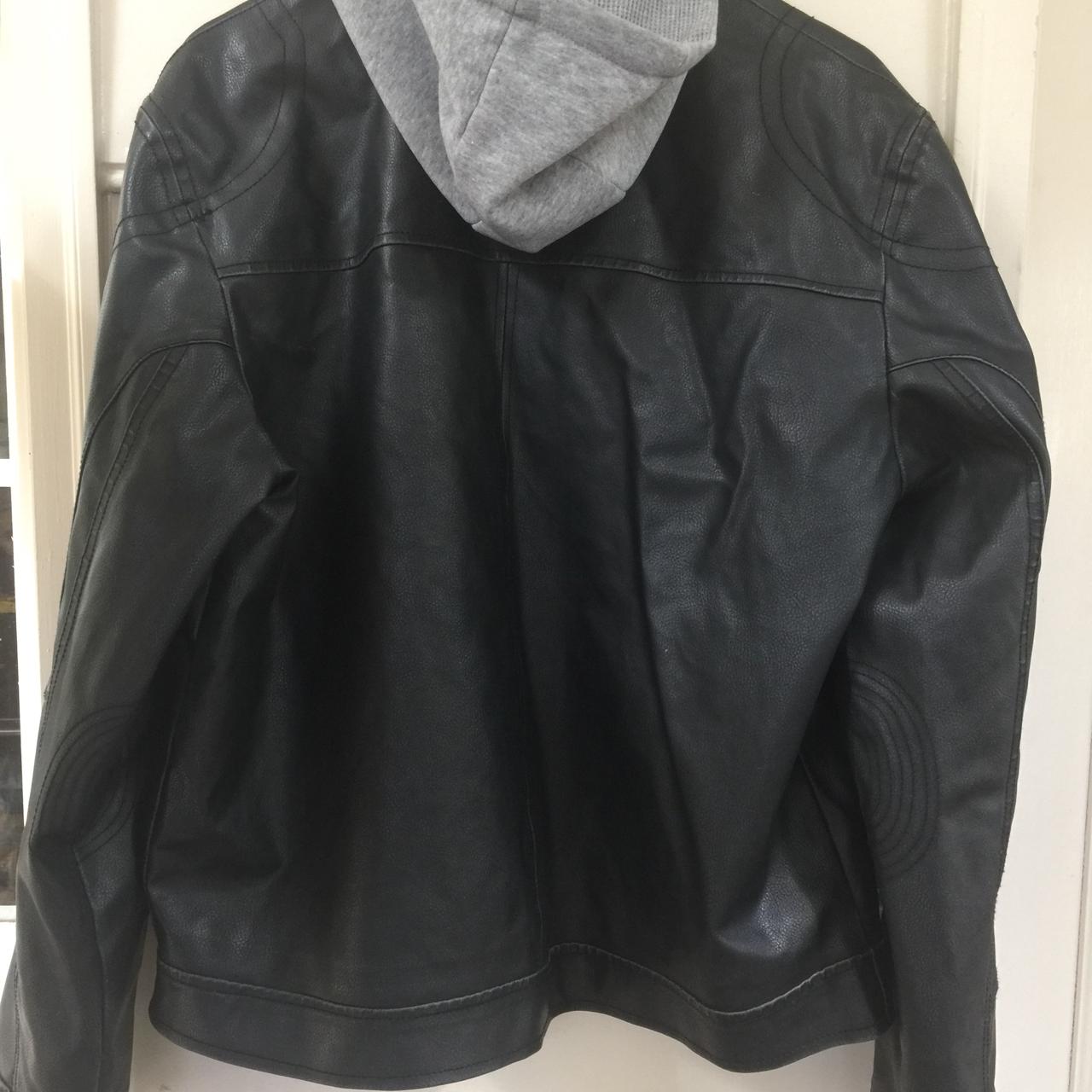 Kenneth Cole Reaction leather jacket with. Depop