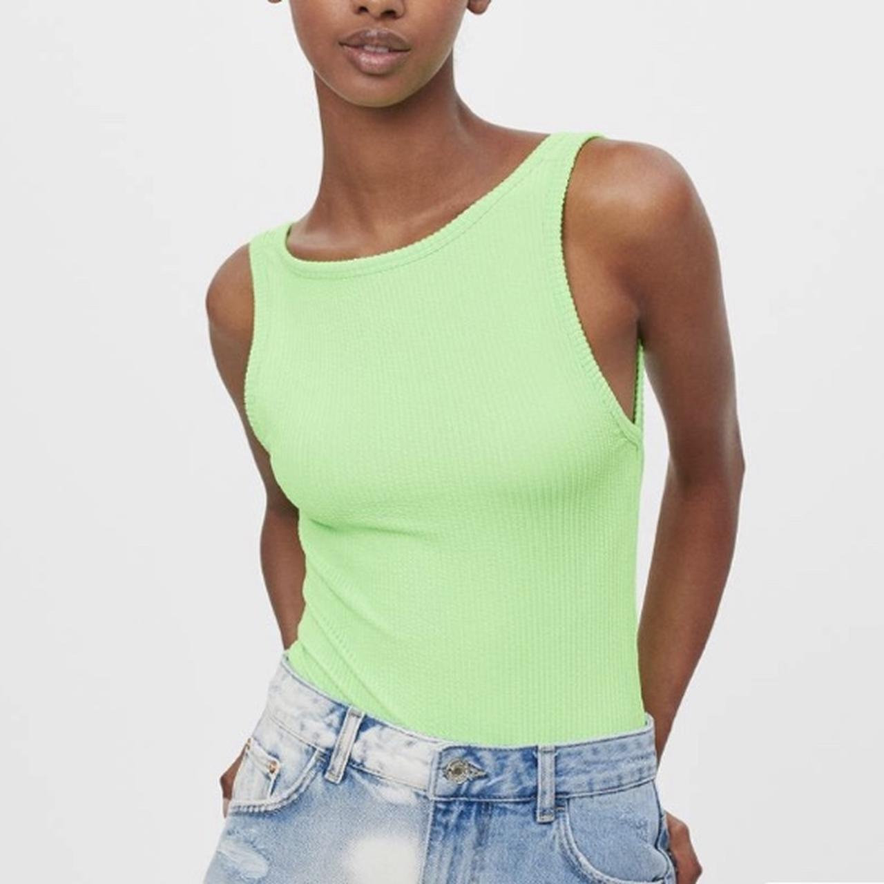 bershka green bodysuit