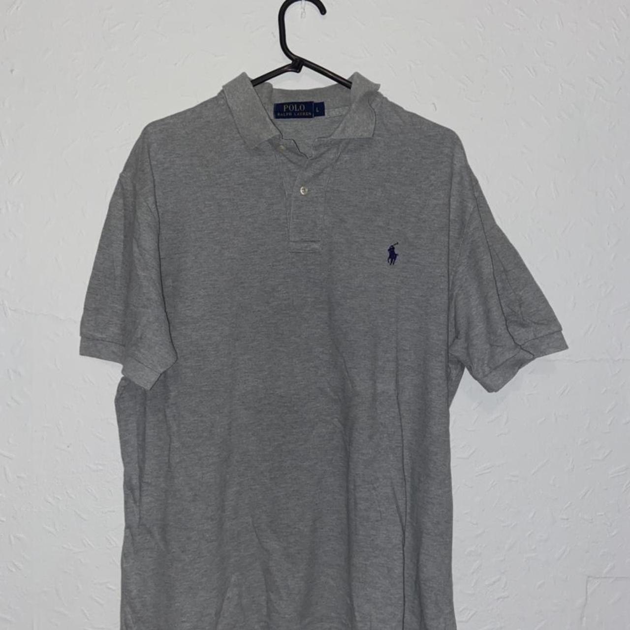 Grey Polo Ralph Lauren polo shirt - Depop