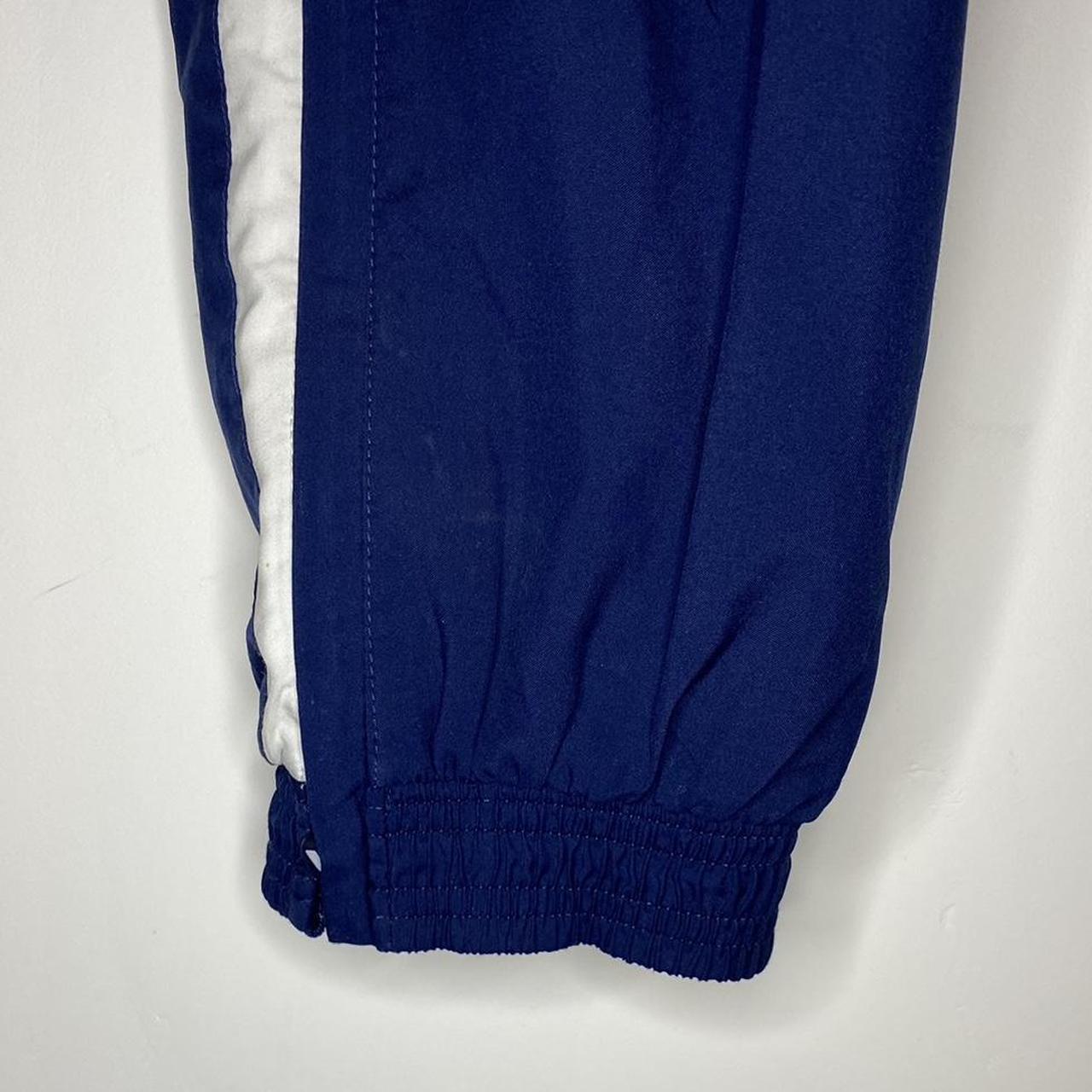 Adidas navy blue tracksuit bottoms trackies joggers... - Depop