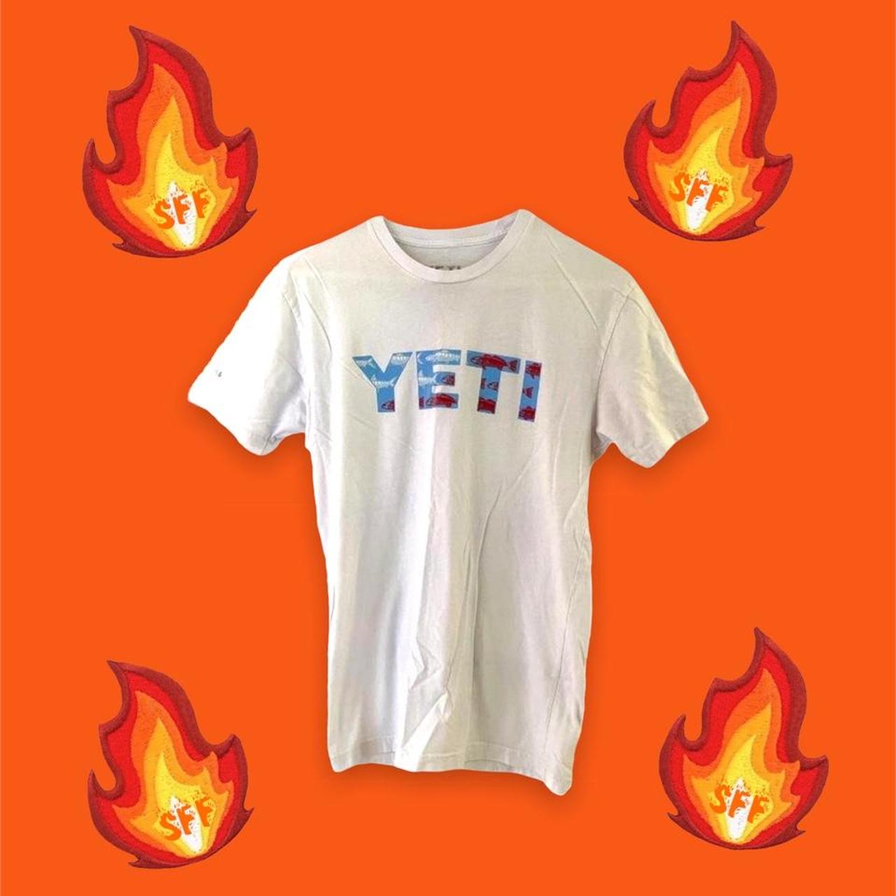 Yeti Fish Graphic TShirt! Size Small! Only worn a... Depop