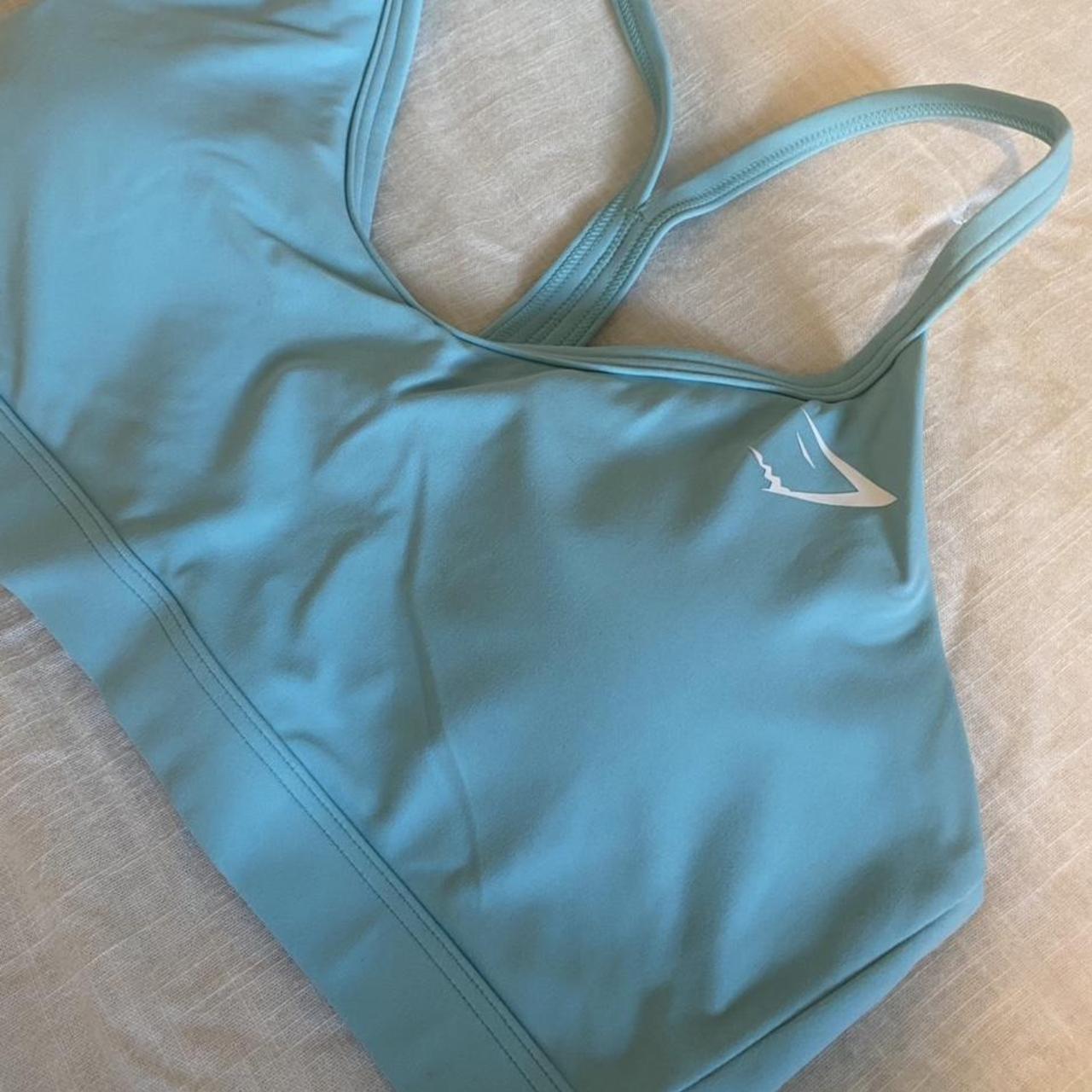 Gymshark light blue sports bra (SOLD!! DO NOT BUY) - Depop