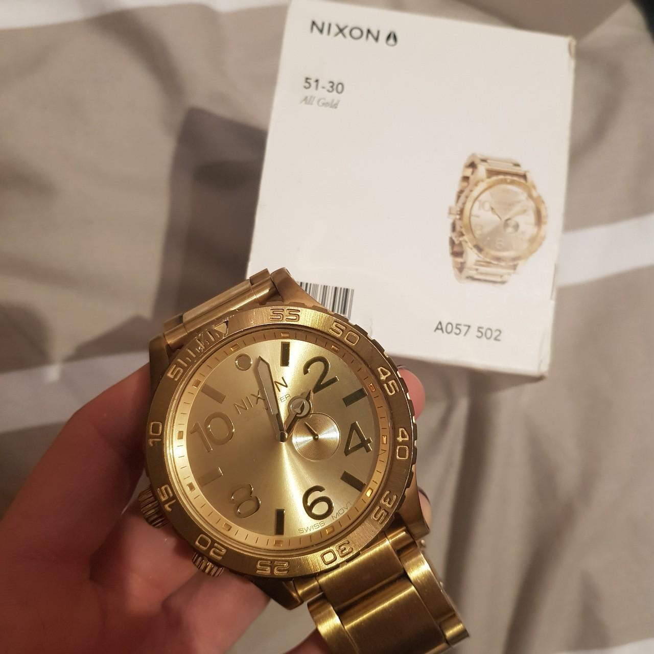 Nixon 51-30 all gold mens watch, Few scratches to...