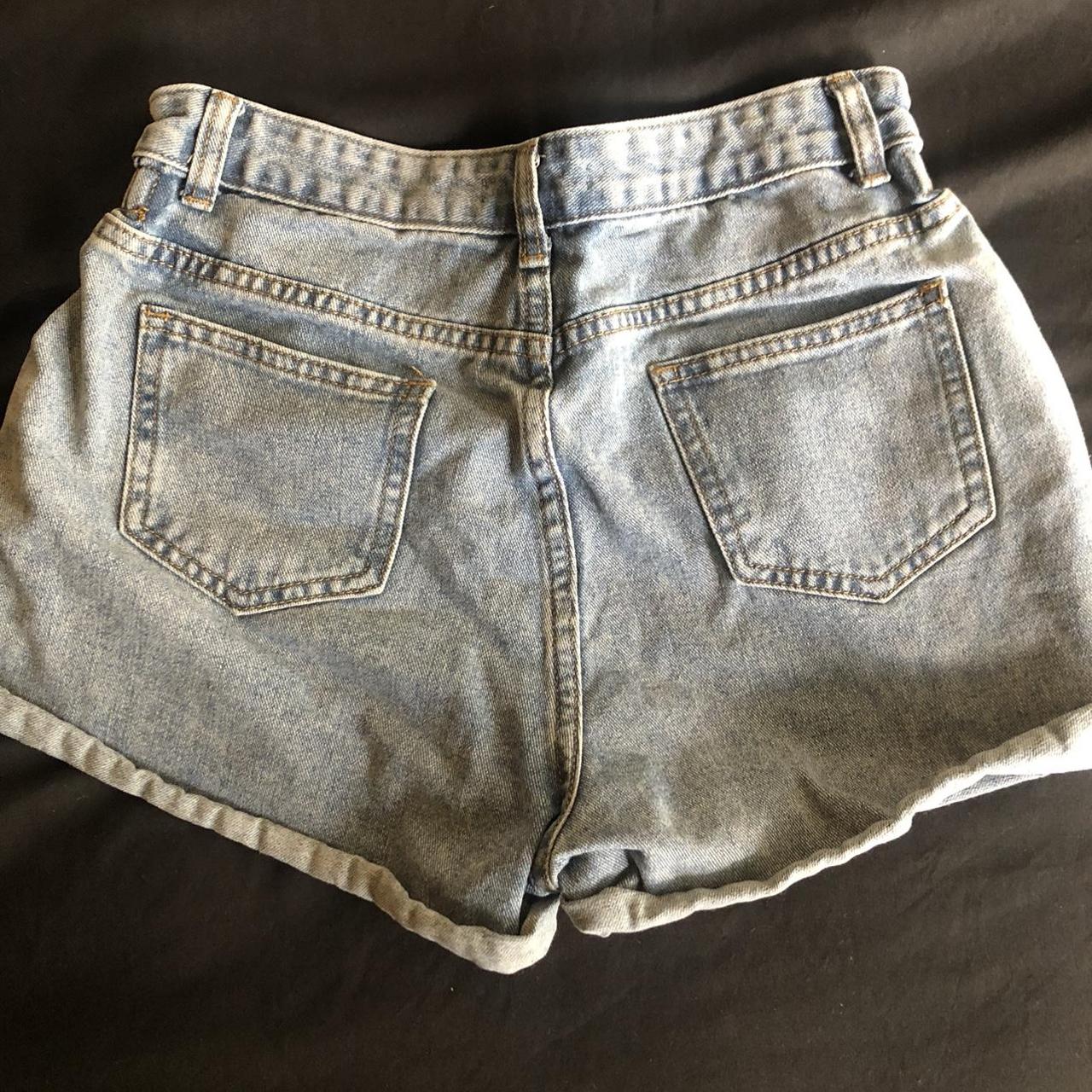 Fn High Waist Acid Wash Jean Short Size 5 Oversized Depop